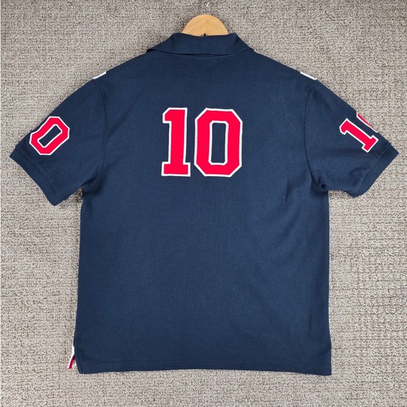 Rugby Nations Scotland Mens Navy Blue Polo Shirt Lion Crest Rugby Jersey Size L - Picture 6 of 9